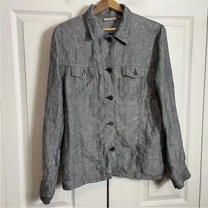 100% LINEN Jacket SEASONS Size Large